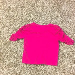 Kids Scrunched dark pink shirt
